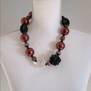 Extra chunky, multiple bead costume necklace
